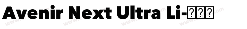 Avenir Next Ultra Li字体转换